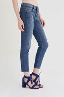 Bayan Mavi Düşük Bel Kot Pantolon