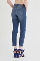 Bayan Mavi Düşük Bel Kot Pantolon