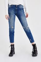 Bayan Mavi Düşük Bel Kot Pantolon