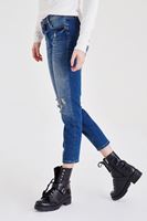 Bayan Mavi Düşük Bel Kot Pantolon