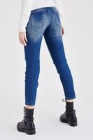 Bayan Mavi Düşük Bel Kot Pantolon