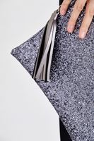 Bayan Gümüş Simli Portföy Çanta