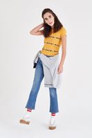 Bayan Turuncu Kısa Tişört