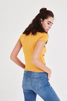 Bayan Turuncu Kısa Tişört