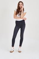 Bayan Gri Normal Bel Dar Paça Pantolon