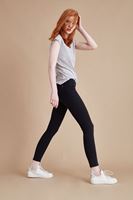 Bayan Siyah Normal Bel Dar Paça Pantolon