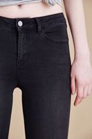 Bayan Siyah Normal Bel Dar Paça Pantolon