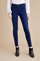 Bayan Lacivert Normal Bel Dar Paça Pantolon