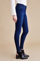 Bayan Lacivert Normal Bel Dar Paça Pantolon