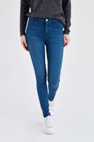 Bayan Yeşil Normal Bel Dar Paça Pantolon