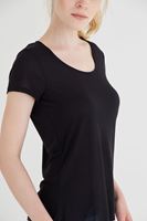 Bayan Siyah U Yaka Tişört