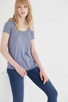 Bayan Gri U Yaka Tişört