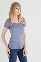 Bayan Gri U Yaka Tişört