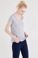 Bayan Gri U Yaka Tişört