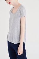 Bayan Gri U Yaka Tişört
