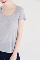 Bayan Gri U Yaka Tişört