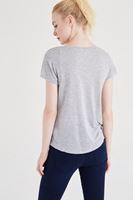 Bayan Gri U Yaka Tişört