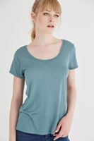 Bayan Yeşil U Yaka Tişört