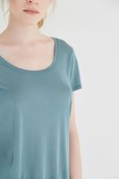 Bayan Yeşil U Yaka Tişört