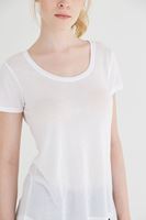 Bayan Beyaz U Yaka Tişört