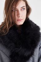 Bayan Siyah Kürk Yaka