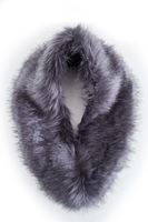 Bayan Gri Kürk Yaka