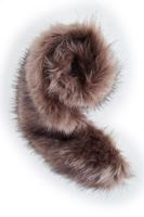 Bayan Kahverengi Kürk Yaka