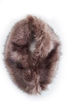 Bayan Kahverengi Kürk Yaka