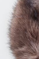 Bayan Kahverengi Kürk Yaka