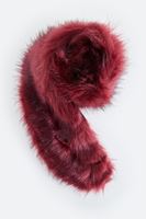 Bayan Bordo Kürk Yaka