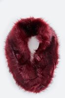 Bayan Bordo Kürk Yaka