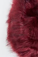 Bayan Bordo Kürk Yaka