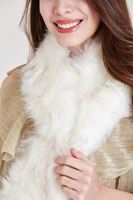 Bayan Beyaz Kürk Yaka