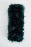 Bayan Yeşil Kürk Boyunluk ve Saç Bandı