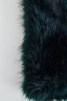 Bayan Yeşil Kürk Boyunluk ve Saç Bandı