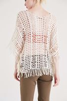 Bayan Bej Delikli Bluz