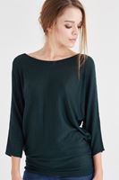 Bayan Yeşil Yarasa Kol Triko