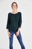 Bayan Yeşil Yarasa Kol Triko