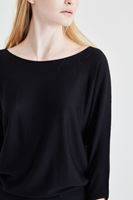 Bayan Siyah Yarasa Kol Triko