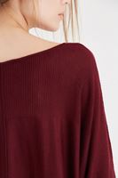 Bayan Bordo Yarasa Kol Triko