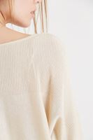 Bayan Krem Yarasa Kol Triko