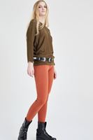 Bayan Yeşil Yarasa Kol Triko