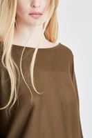 Bayan Yeşil Yarasa Kol Triko