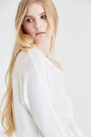 Bayan Krem Yarasa Kol Triko