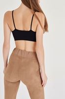 Bayan Siyah Dikişsiz Çapraz Detaylı Büstiyer