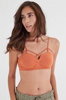 Bayan Turuncu Dikişsiz Çapraz Detaylı Büstiyer