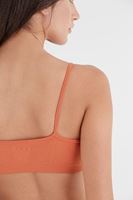 Bayan Turuncu Dikişsiz Çapraz Detaylı Büstiyer