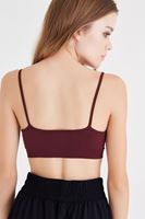 Bayan Bordo Dikişsiz Çapraz Detaylı Büstiyer