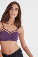 Bayan Mor Dikişsiz Çapraz Detaylı Büstiyer