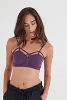 Bayan Mor Dikişsiz Çapraz Detaylı Büstiyer